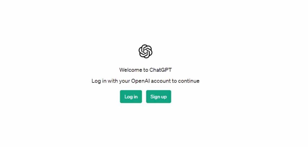 login signup chatGPT